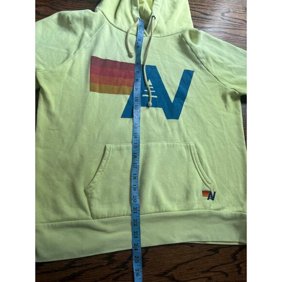 Aviator Nation Neon Relaxed Fit Logo Pullover Hoodie  Sweatshirt Sz. L - Picture 3 of 6